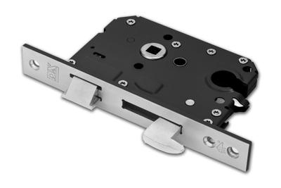 DX Veiligheids insteekslot met haakschoot SKG** profielcilindergat 55mm met rechthoekige voorplaat