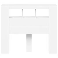 Hoofdeinde met LED 120x18,5x103,5 cm bewerkt hout wit - thumbnail