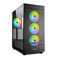 Sharkoon Rebel C50 Black RGB midi tower behuizing - thumbnail