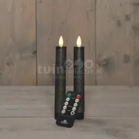 LED Dinerkaars Wax 18cm Antraciet 2st - thumbnail