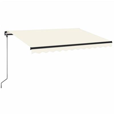 Luifel handmatig uittrekbaar met LED 350x250 cm crèmekleurig