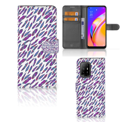 OPPO Reno5 Z | A94 5G | Telefoon Hoesje | Feathers Color OPPO Reno5 Z | A94 5G | Telefoon Hoesje | Feathers Color