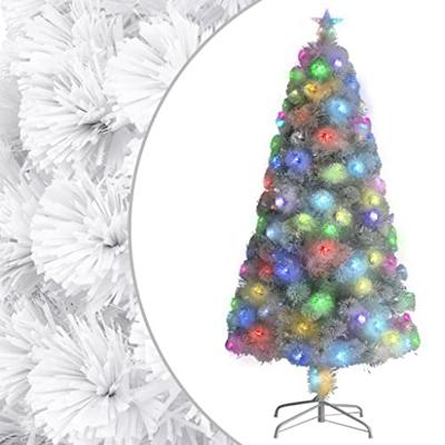 VidaXL Kunstkerstboom met verlichting 120 cm glasvezel wit VidaXL Kunstkerstboom met verlichting 120 cm glasvezel wit