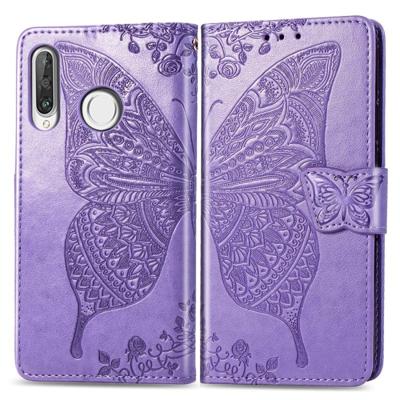 Butterfly Love bloemen reliëf horizontale Flip lederen case voor Huawei P30 Lite/Nova 4e met houder & kaartsleuven & portemonnee & Lanyard (licht pa Butterfly Love bloemen reliëf horizontale Flip lederen case voor Huawei P30 Lite/Nova 4e met houder & kaartsleuven & portemonnee & Lanyard (licht pa