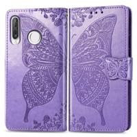 Butterfly Love bloemen reliëf horizontale Flip lederen case voor Huawei P30 Lite/Nova 4e met houder & kaartsleuven & portemonnee & Lanyard (licht pa - thumbnail
