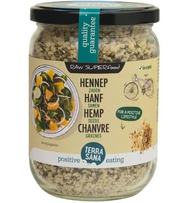 TerraSana RAW Hennepzaad gepeld in glas bio 275 Gram TerraSana RAW Hennepzaad gepeld in glas bio 275 Gram