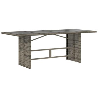 7-delige Tuinset met kussens poly rattan grijs - thumbnail