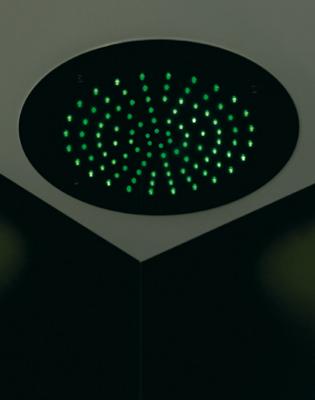 Hotbath Mate inbouw hoofddouche LED Geborsteld Nikkel 38cm