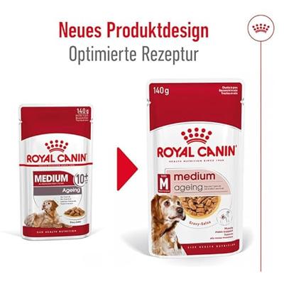 Royal Canin Medium Ageing natvoer hond (in saus) 1 doos (10 x 140 g) - thumbnail