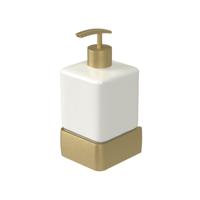 Zeepdispenser Haceka Aline Gold 7,4x15,4 cm Aluminium Mat Goud Haceka - thumbnail