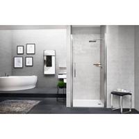 Novellini Young 2.0 1B draaideur voor nis 87/91x200cm zwart/helder y21b87-1h - thumbnail