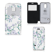 Samsung Galaxy S5 Mini Uniek Hoesje Blossom White - thumbnail