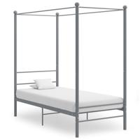 Hemelbedframe metaal grijs 90x200 cm - thumbnail