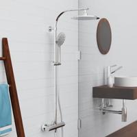 MADURA FRESH hoofddouche set met thermostatische mengkraan, chroom grote hoofddouche ca. Ø 24 cm moderne handdouche met 3 selecteerbare jets handdouche met drukknop voor het kiezen van een ander - thumbnail