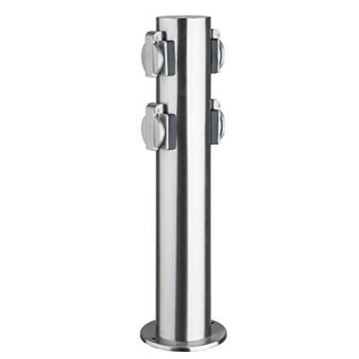 Heitronic 35104 Buitenstopcontact 4-voudig RVS Aanraakbeveiliging Heitronic 35104 Buitenstopcontact 4-voudig RVS Aanraakbeveiliging