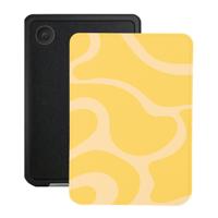 Lunso Kobo Clara BW / Clara Colour hoesje (6 inch) - Vegan Saffiano Leren Sleep Cover - Yellow Wave - thumbnail