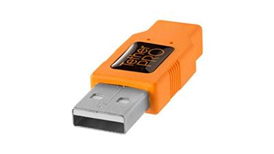 Tether Tools CU1917 USB-kabel USB 2.0 USB-A stekker, USB-A bus 5.00 m Oranje Actief met signaalversterking
