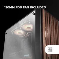 ATX Semi-toren BehuizingMars Gaming MCWOODDC Zwart - thumbnail