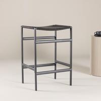 Nohr Barkruk 'Lakeithia' Rattan, kleur Zwart (zithoogte 63cm) - thumbnail