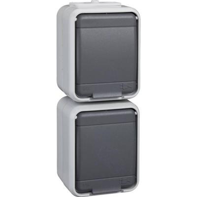 ELSO stopcontact ELG445419 2f. 16 A verticaal licht/basigr. Meerdere kleuren 1 stuk(s)