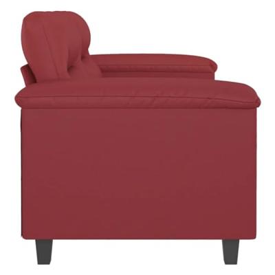 Tweezitsbank 120 cm kunstleer wijnrood