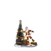 Clumsy Santa battery operated l9,5xb6xh10cm Kerst Luville - Luville - thumbnail
