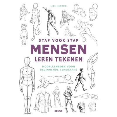 Deltas Stap voor stap mensen leren tekenen hobbyboek