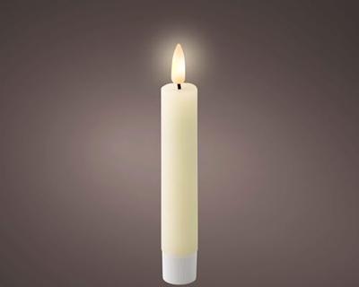 Lumineo leddinerkaars d2h14cm 2st creme