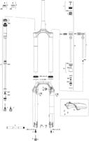 ROCKSHOX verende voorvork "pike ultimate rc2" sus.fork rs pike ult.rc2 27,5" boost red 120mm - thumbnail