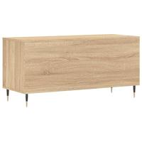 Platenkast 100x38x48 cm bewerkt hout sonoma eikenkleurig - thumbnail