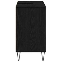 Badkamerkast Zwart eiken 80 x 33 x 60 cm Bewerkt hout - thumbnail