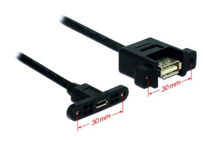 Delock 85109 USB-kabel USB 2.0 USB-micro-B bus, USB-A bus 0.25 m Zwart Delock 85109 USB-kabel USB 2.0 USB-micro-B bus, USB-A bus 0.25 m Zwart