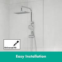 Hansgrohe Regendouche set Vernis Shape Showerpipe 280 1 Jet met badthermostaat Chroom - thumbnail