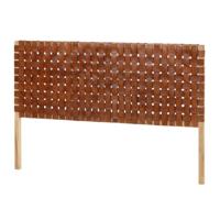 Kave Home Hoofdbord 'Calixta' Teakhout en Leer, 153 x 110cm - thumbnail
