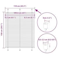 Pliss rolgordijn 110x150cm stofbreedte 109,4cm polyester blauw - thumbnail