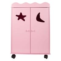Small Foot houten poppen kledingkast roze - thumbnail