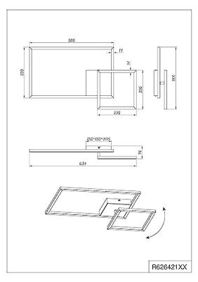 Trio PlafonnièrePadella 63cm wit - R62642131