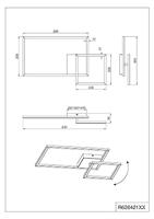 Trio PlafonnièrePadella 63cm wit - R62642131 - thumbnail
