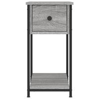 Nachtkastje 30x60x60 cm bewerkt hout grijs sonoma eikenkleurig - thumbnail