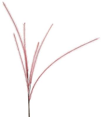 Countryfield kunsttak met 6 pluimen bordeaux 112 cm | 24 stuks