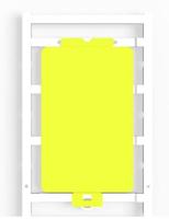 Weidmüller 1138410000 CC 85/54 MC NE GE Apparaatmarkering Montagemethode: Plakken Markeringsvlak: 54 x 85 mm Geel Aantal markeringen: 10 10 stuk(s) - thumbnail