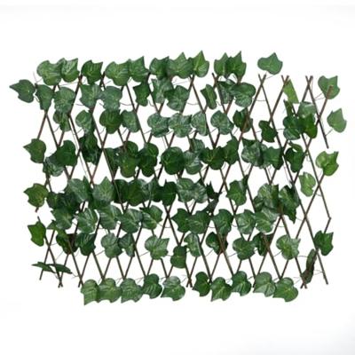 VidaXL Kunstplant druivenblad op latwerk uittrekbaar 190x60 cm groen