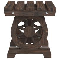 Tuinvoetenbank 40x36,5x38,5 cm massief vurenhout - thumbnail