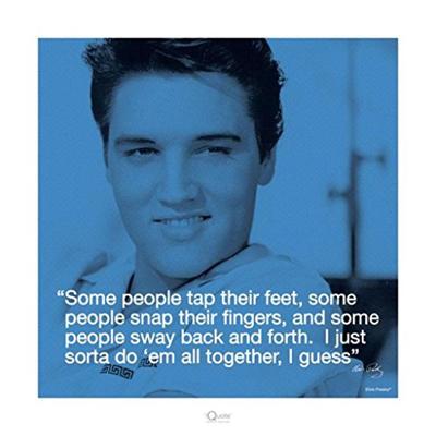 Kunstdruk Elvis Presley - iQuote All Together 40x40cm