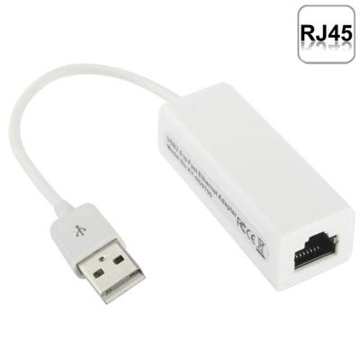 USB 2.0 Ethernet Adapter voor Tablet PC / Android TV, Kabel lengte: 20 cm wit