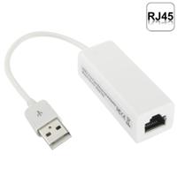 USB 2.0 Ethernet Adapter voor Tablet PC / Android TV, Kabel lengte: 20 cm wit - thumbnail