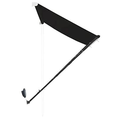 VidaXL Luifel uittrekbaar met led 350x150 cm antraciet