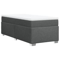 Boxspring met matras stof donkergrijs 90x190 cm - thumbnail