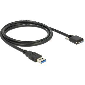DeLOCK 1m USB 3.0 USB-kabel USB 3.2 Gen 1 (3.1 Gen 1) USB A Micro-USB B Zwart