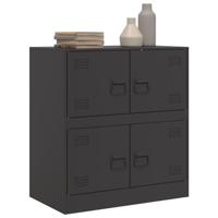 Dressoir 67x39x73 cm staal zwart - thumbnail